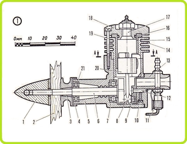 Микродвигатель МК-17 в калильном варианте